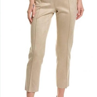 Vince Camuto Pintuck Faux Suede Leggings Women's L Beige Pull On Style